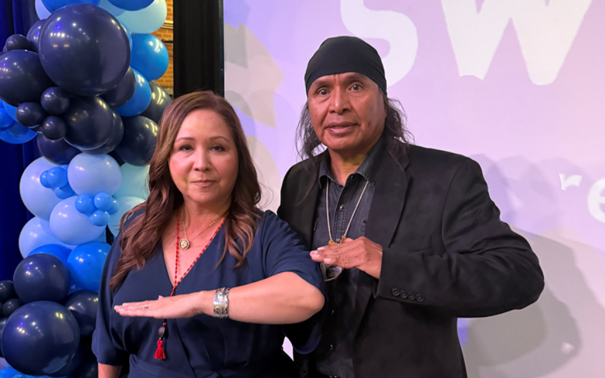 Representative Grijalva with Dr. Nosey of Apache Strong on December 6 2025 in Tucson Arizona